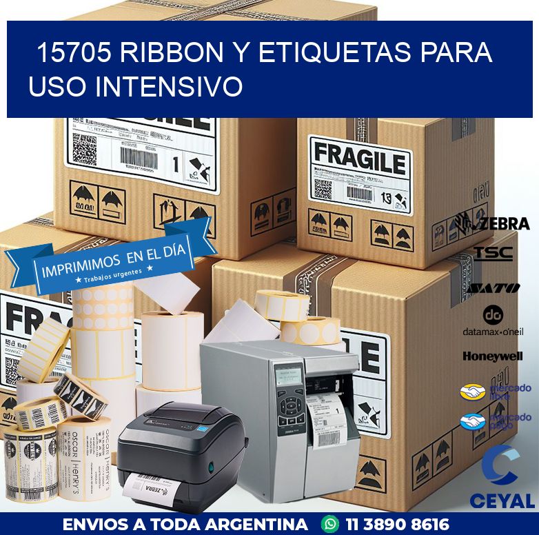 15705 ribbon y etiquetas para uso intensivo