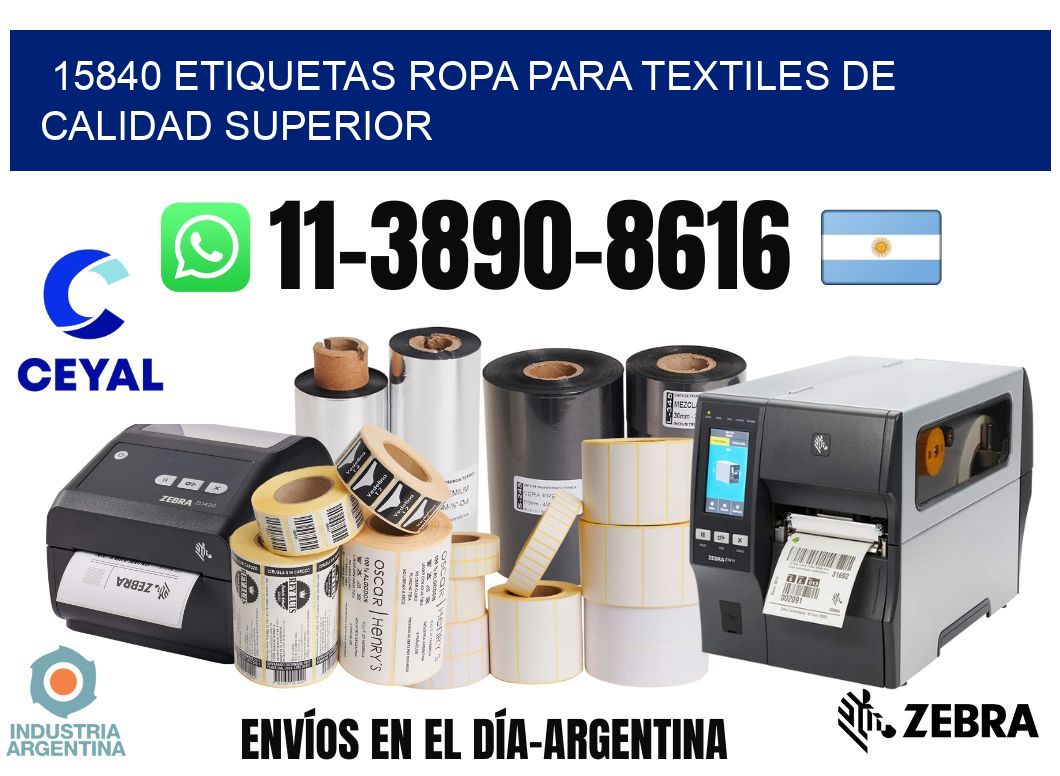 15840 Etiquetas ropa para textiles de calidad superior