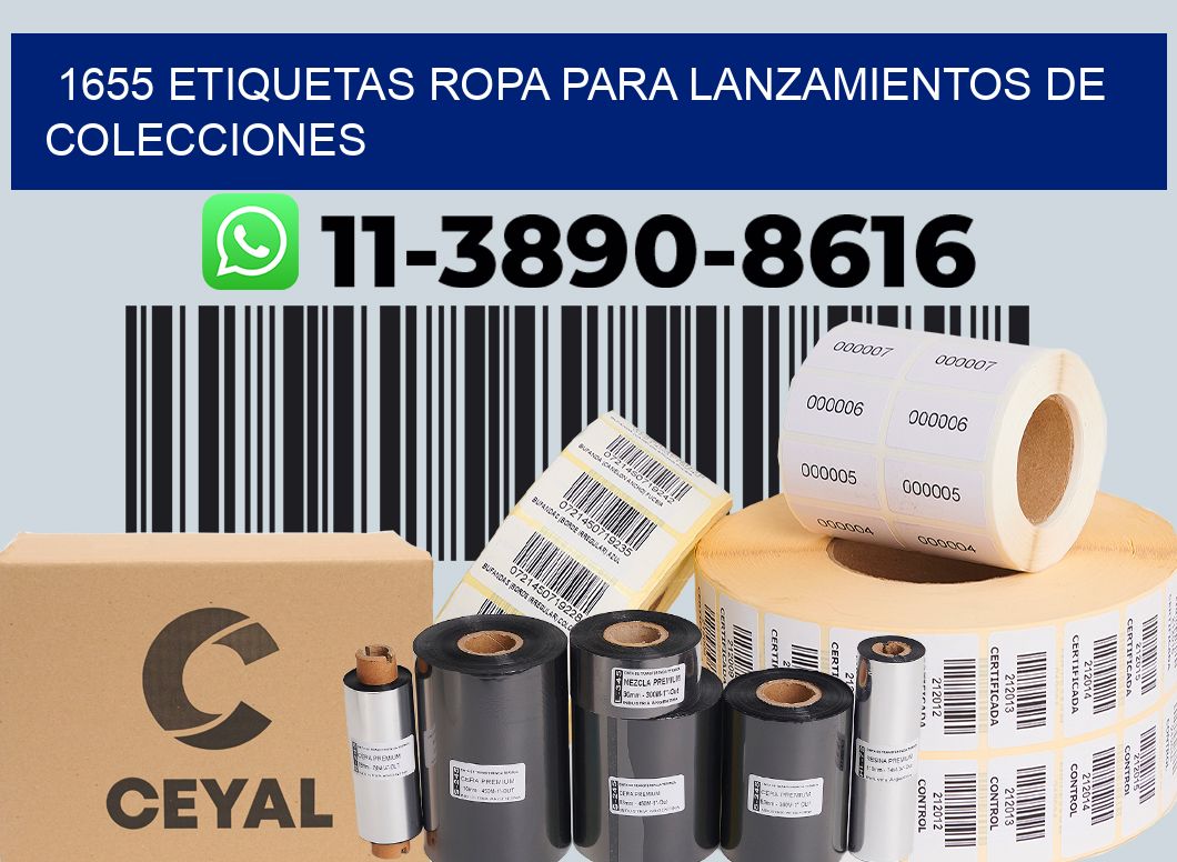 1655 Etiquetas ropa para lanzamientos de colecciones