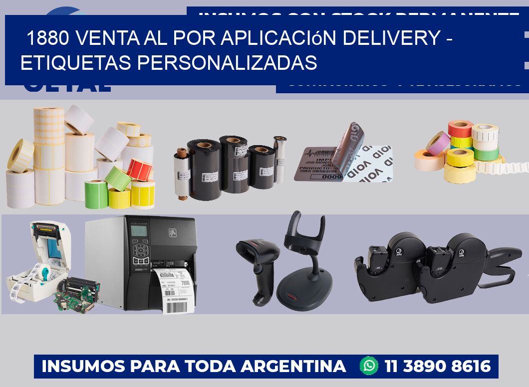 1880 Venta al Por Aplicación delivery - Etiquetas Personalizadas