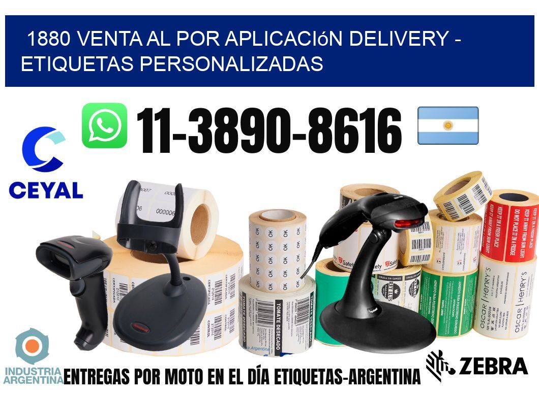 1880 Venta al Por Aplicación delivery – Etiquetas Personalizadas