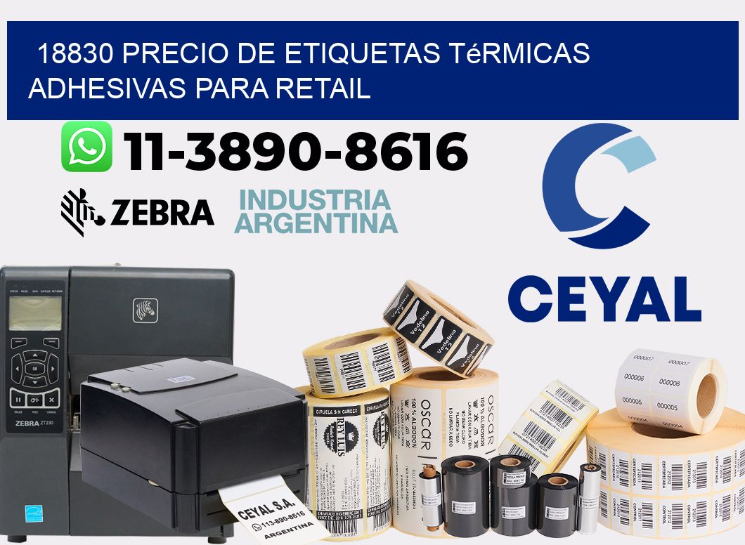18830 precio de etiquetas térmicas adhesivas para retail
