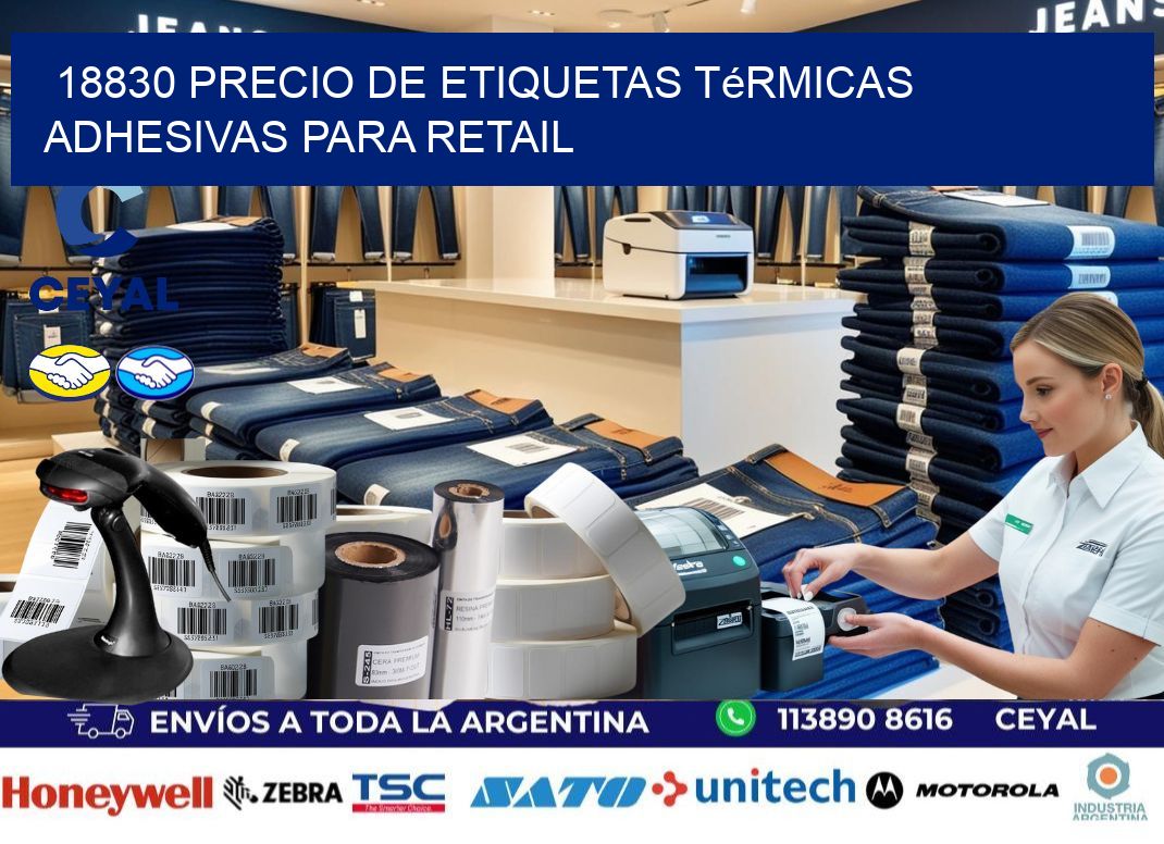 18830 precio de etiquetas térmicas adhesivas para retail