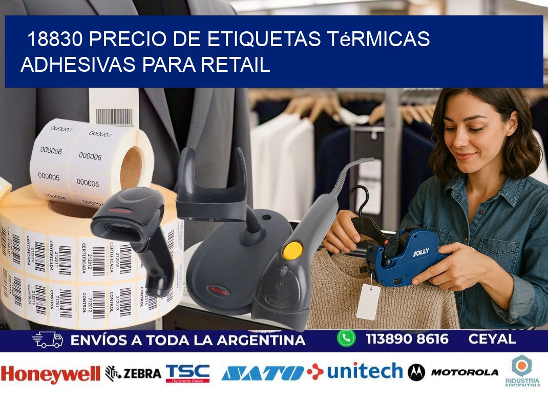 18830 precio de etiquetas térmicas adhesivas para retail