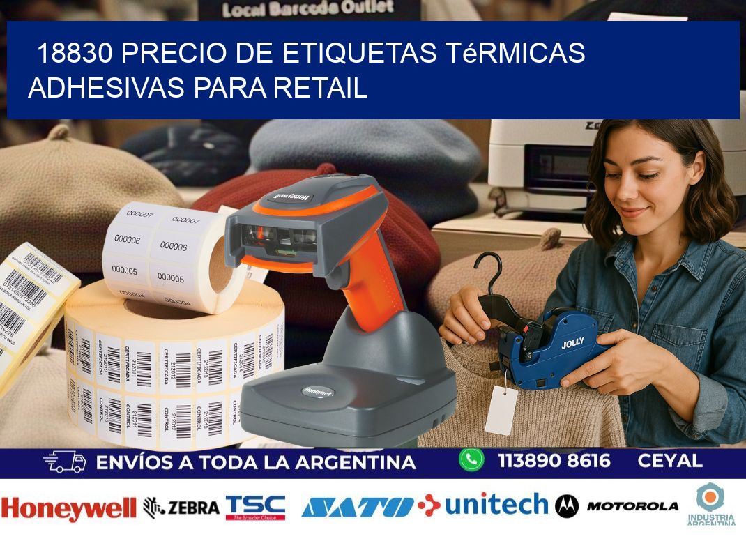18830 precio de etiquetas térmicas adhesivas para retail