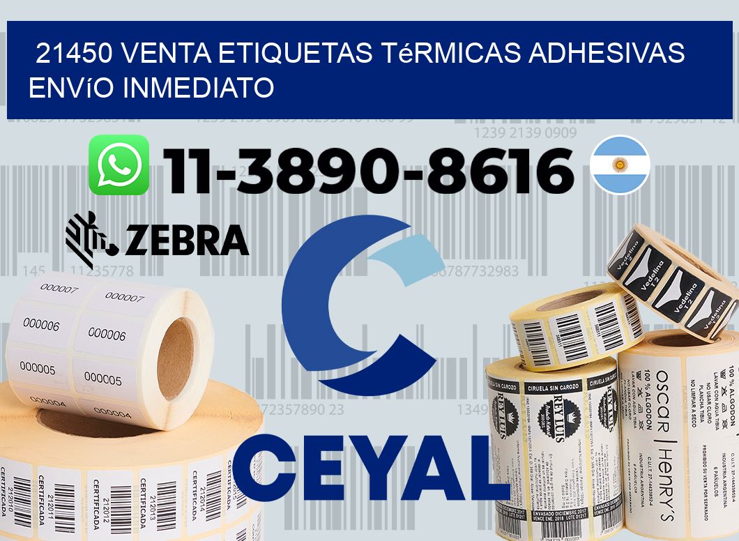 21450 venta etiquetas térmicas adhesivas envío inmediato