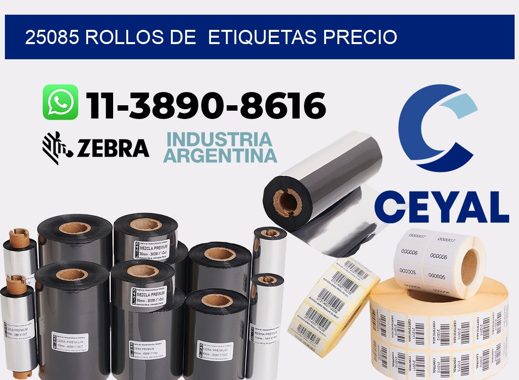 25085 rollos de etiquetas precio