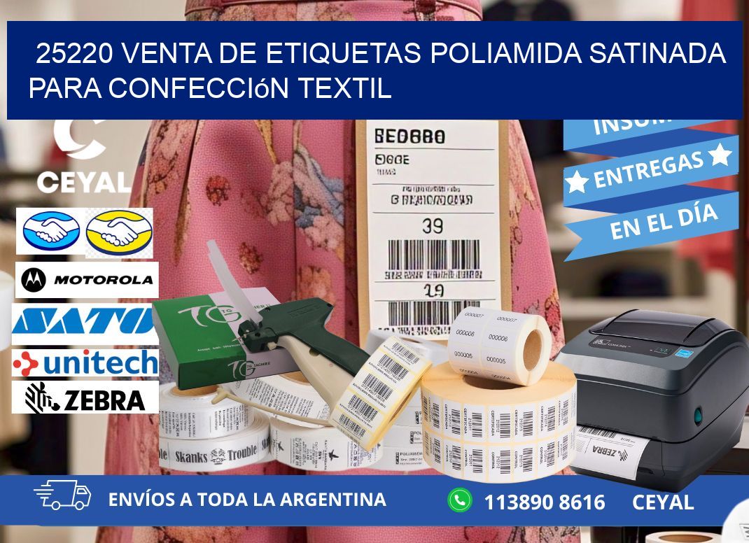 25220 venta de etiquetas poliamida satinada para confección textil