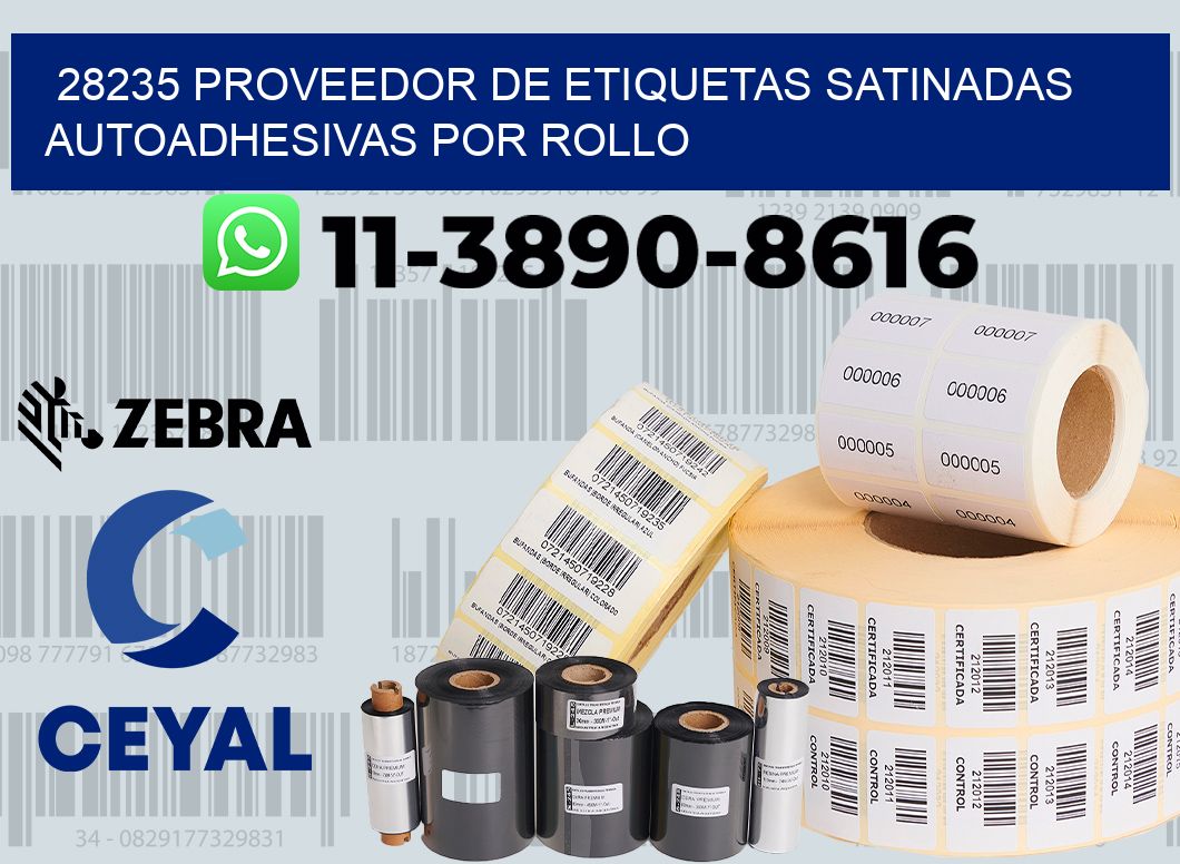 28235 proveedor de etiquetas satinadas autoadhesivas por rollo