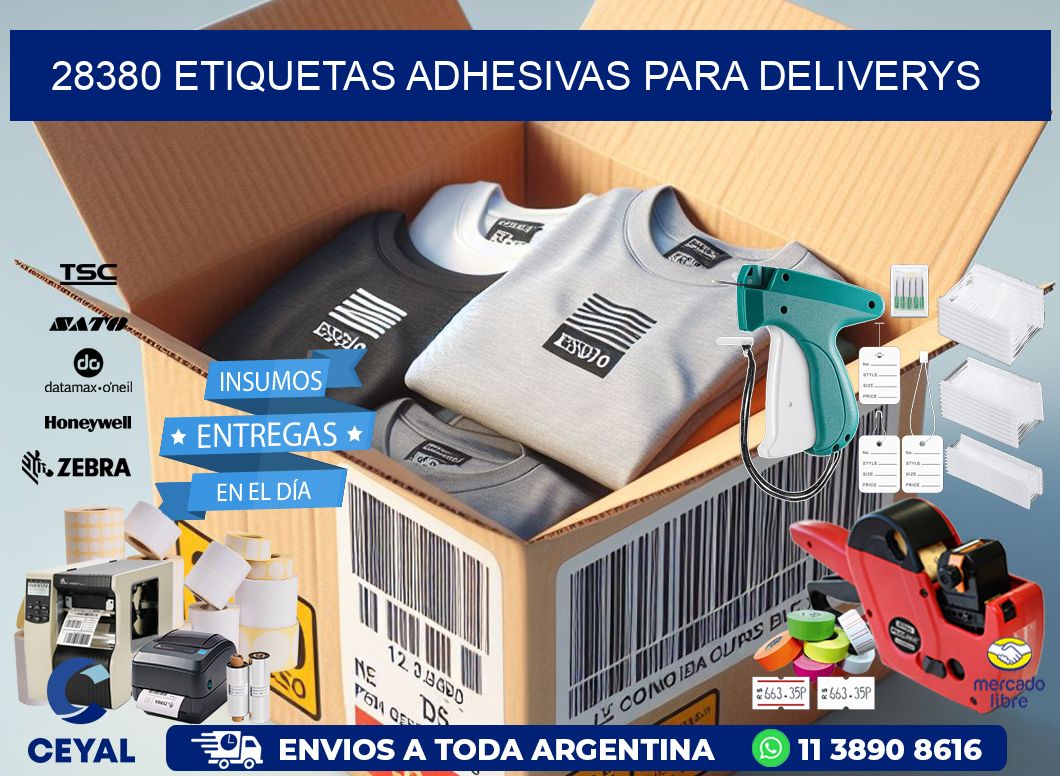 28380 etiquetas adhesivas para deliverys