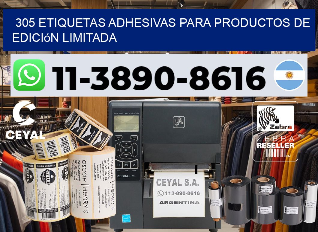 305 Etiquetas adhesivas para productos de edición limitada
