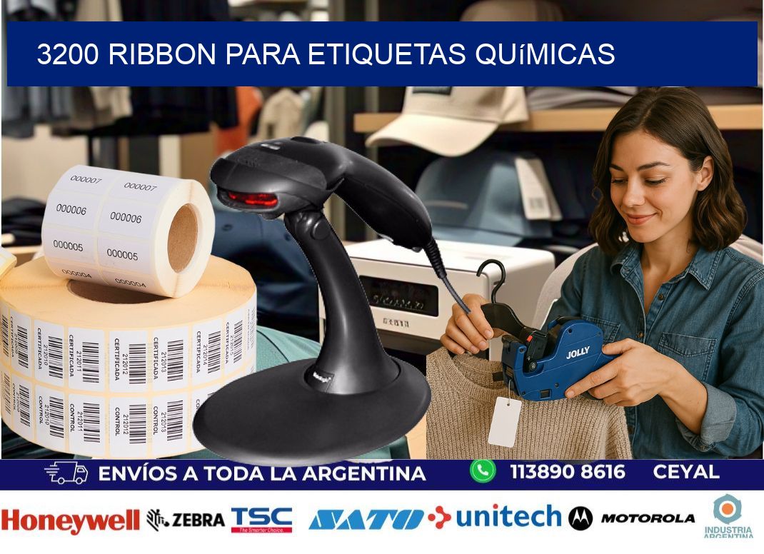 3200 ribbon para etiquetas químicas
