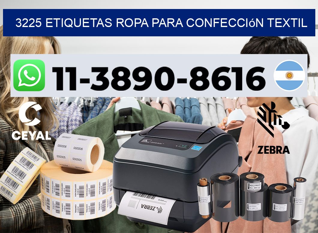 3225 Etiquetas ropa para confección textil