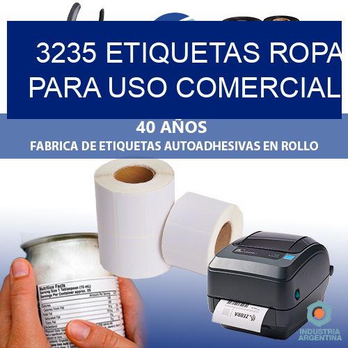 3235 Etiquetas ropa para uso comercial