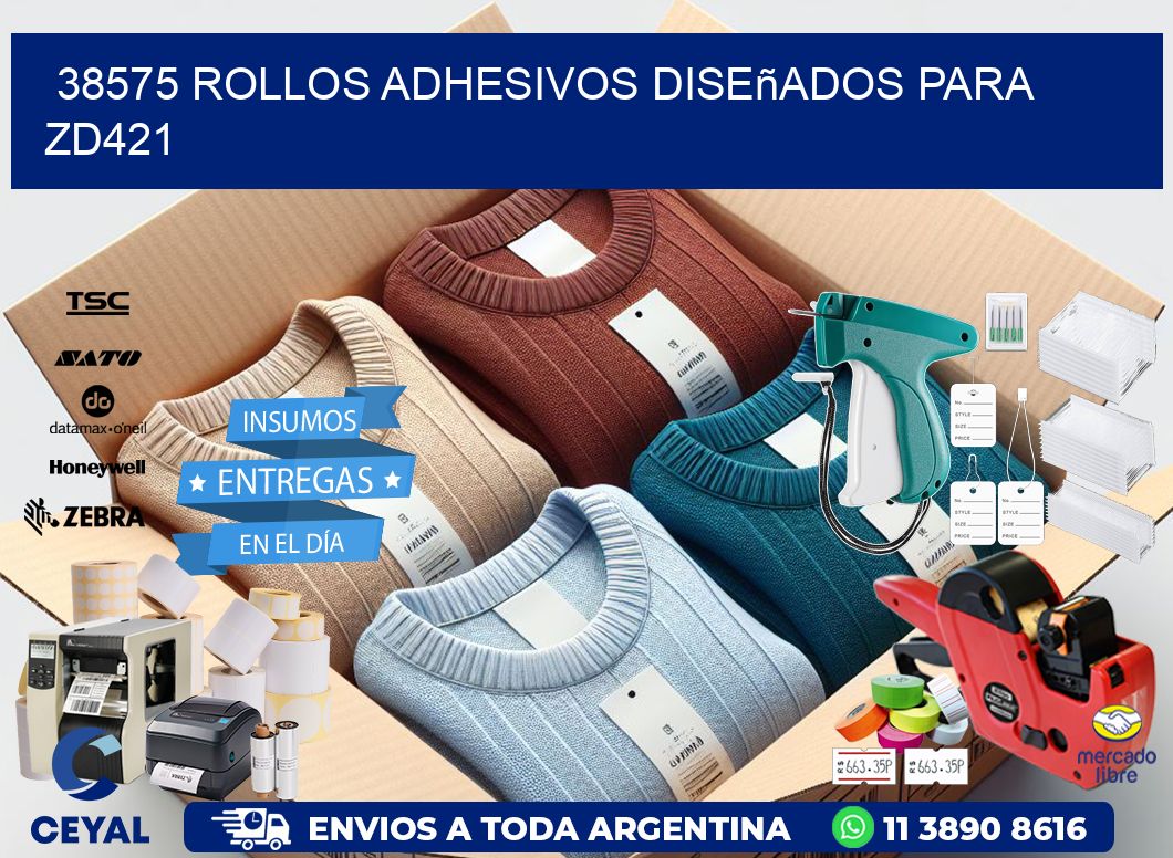 38575 rollos adhesivos diseñados para zd421