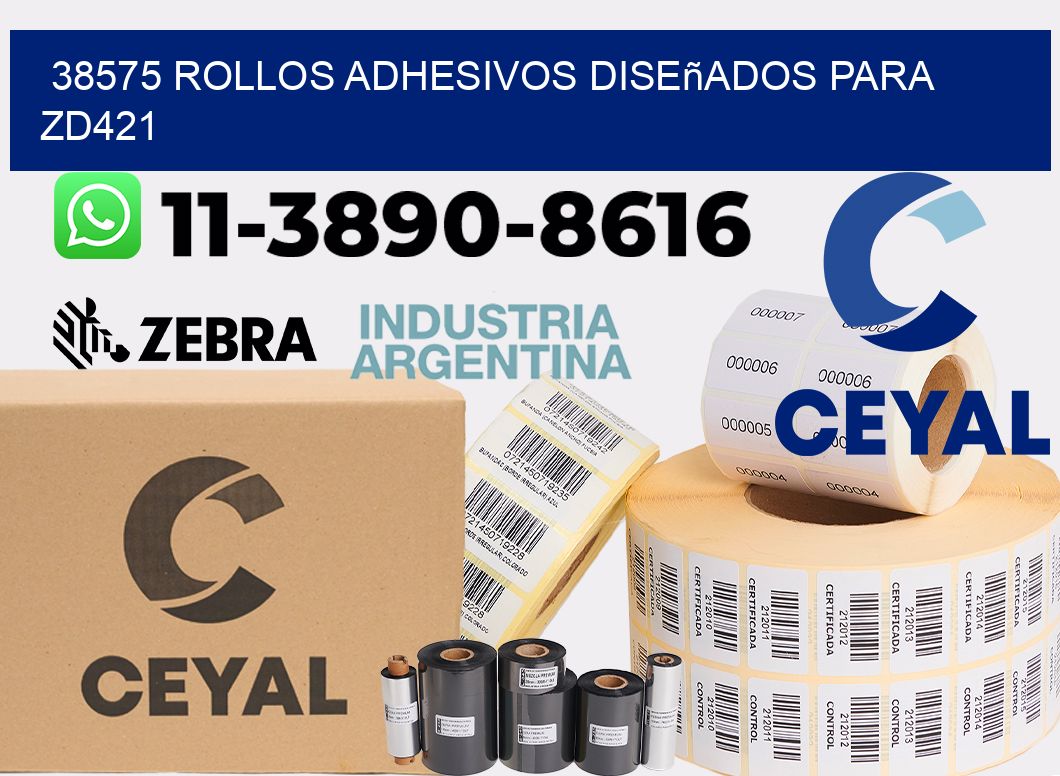 38575 rollos adhesivos diseñados para zd421