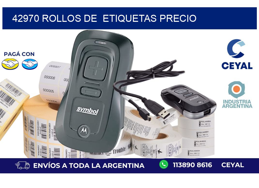 42970 rollos de etiquetas precio