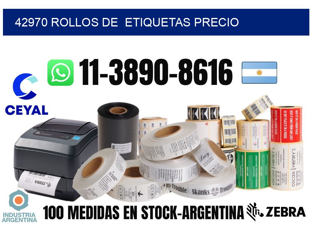42970 rollos de etiquetas precio
