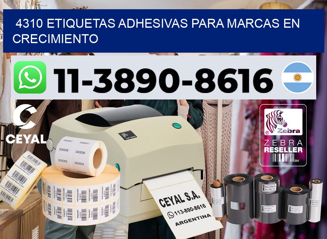 4310 Etiquetas adhesivas para marcas en crecimiento