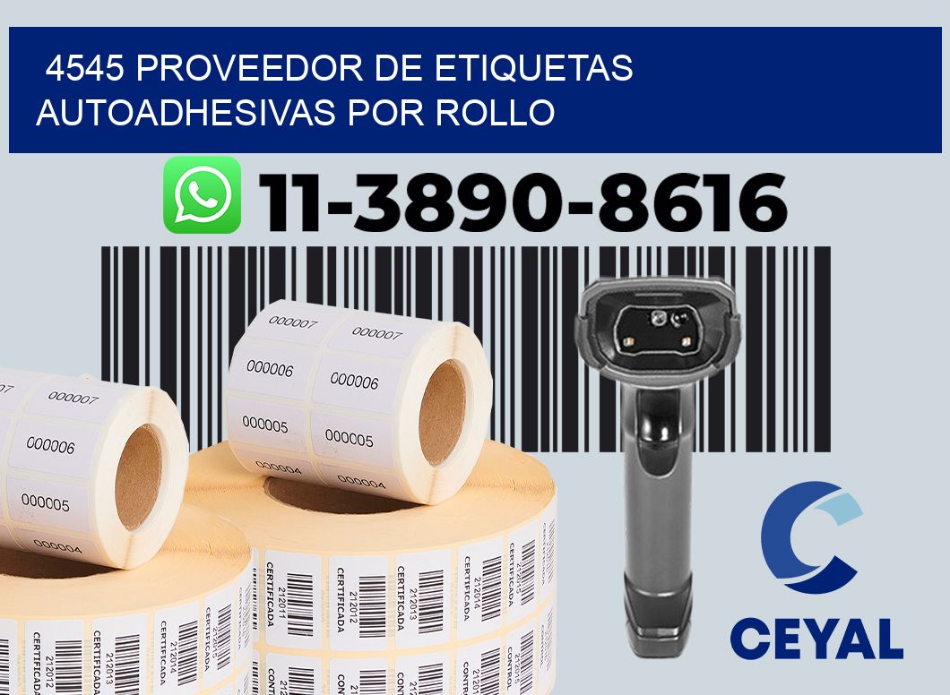 4545 proveedor de etiquetas autoadhesivas por rollo