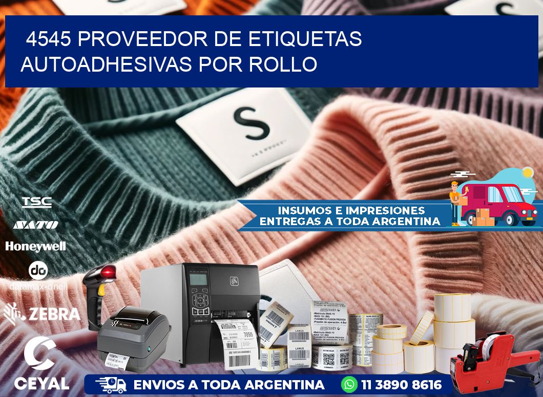 4545 proveedor de etiquetas autoadhesivas por rollo