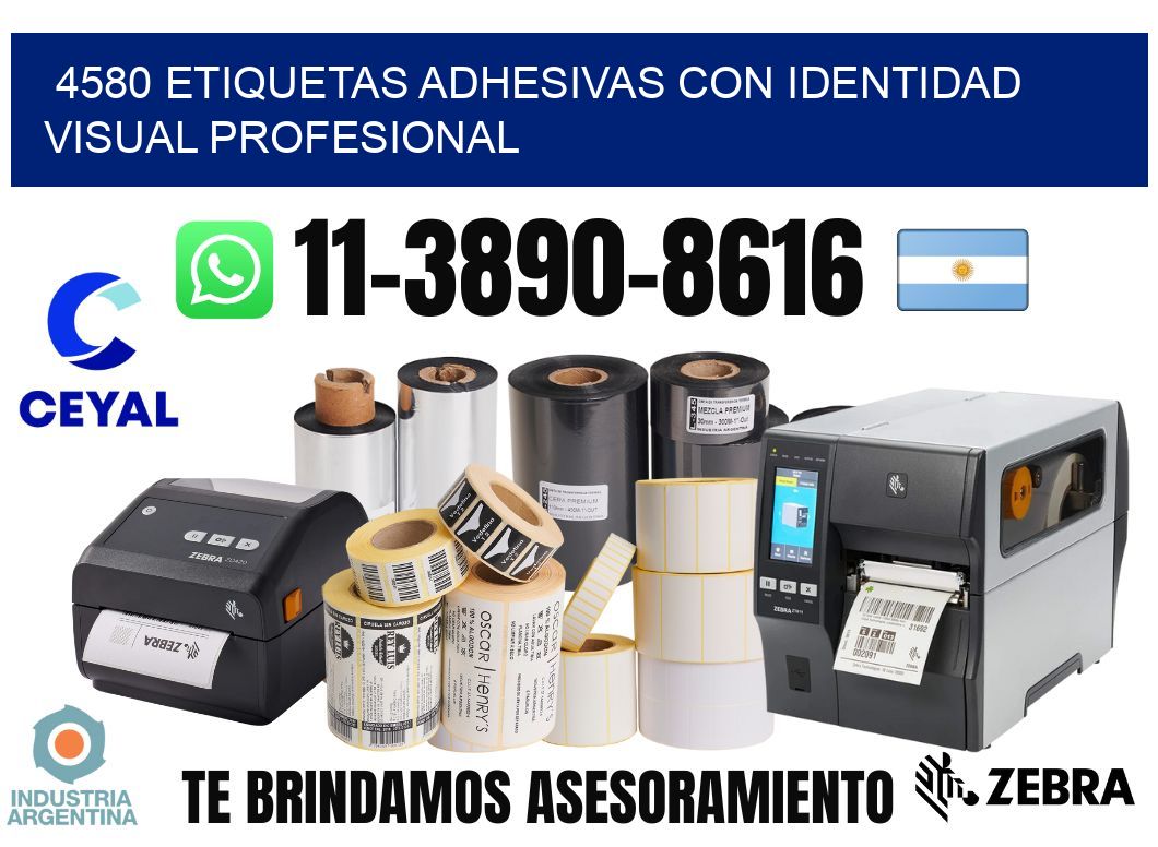 4580 Etiquetas adhesivas con identidad visual profesional