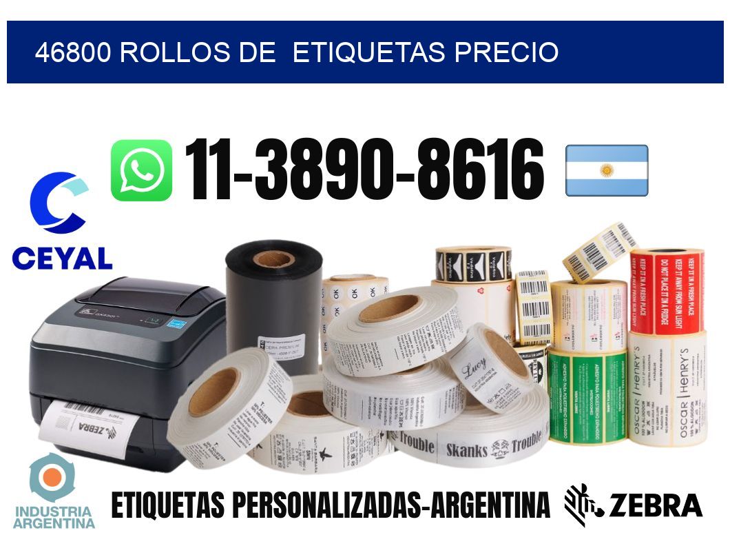 46800 rollos de etiquetas precio