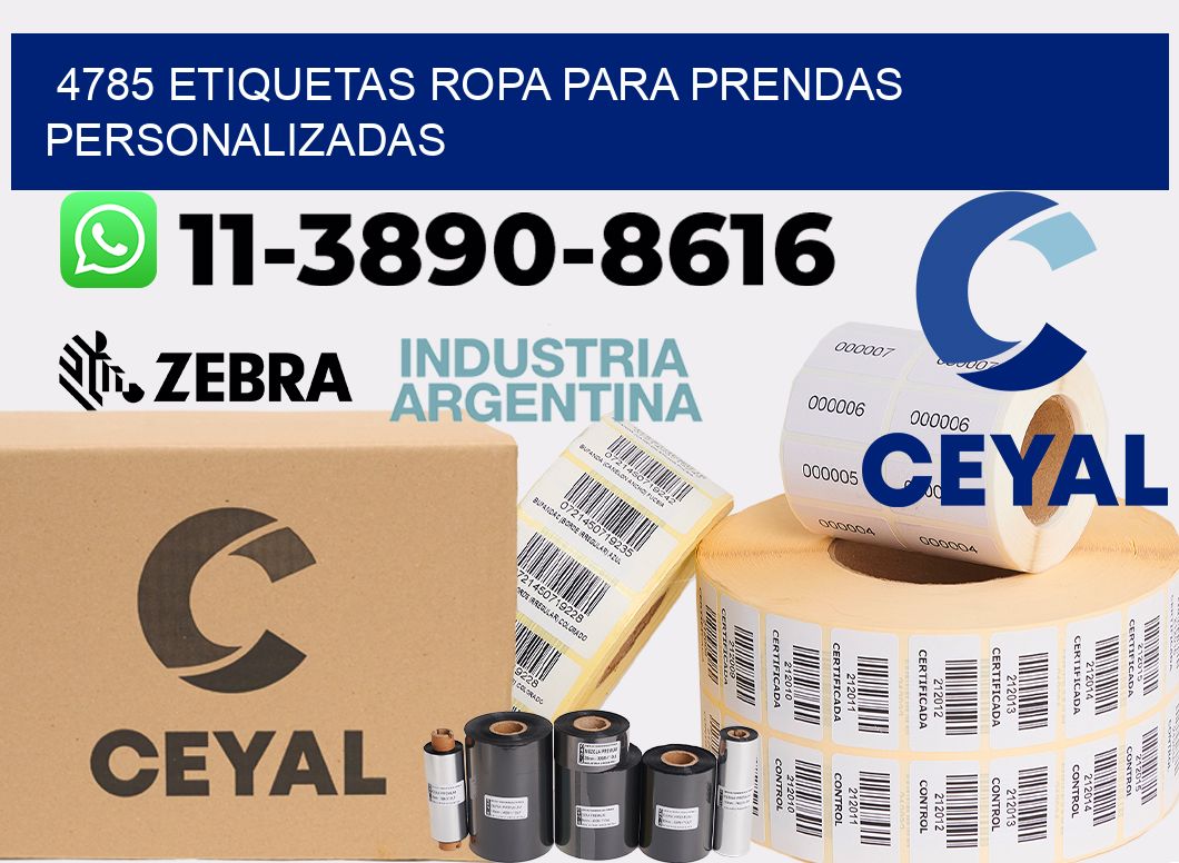 4785 Etiquetas ropa para prendas personalizadas