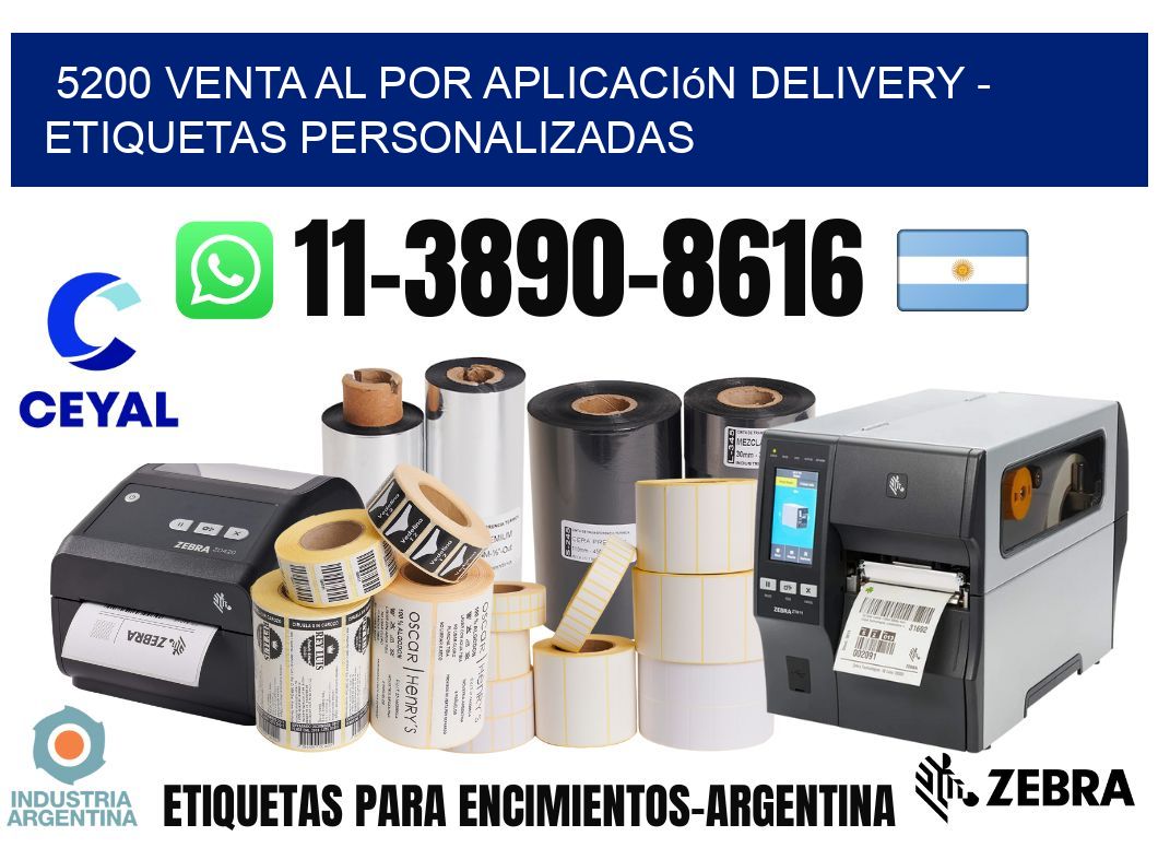5200 Venta al Por Aplicación delivery - Etiquetas Personalizadas