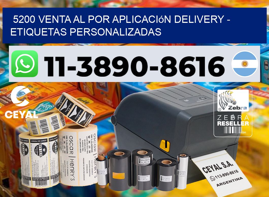 5200 Venta al Por Aplicación delivery – Etiquetas Personalizadas