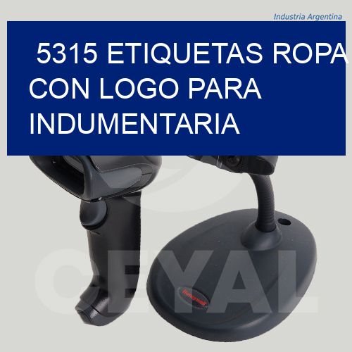 5315 Etiquetas ropa con logo para indumentaria