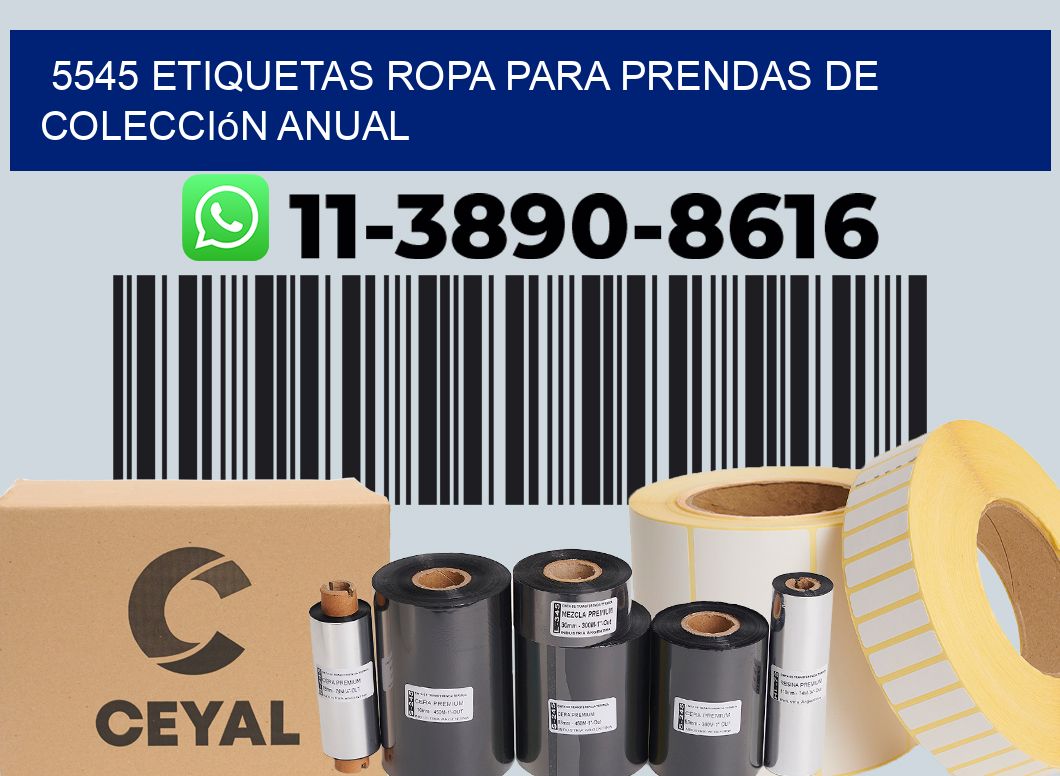 5545 Etiquetas ropa para prendas de colección anual