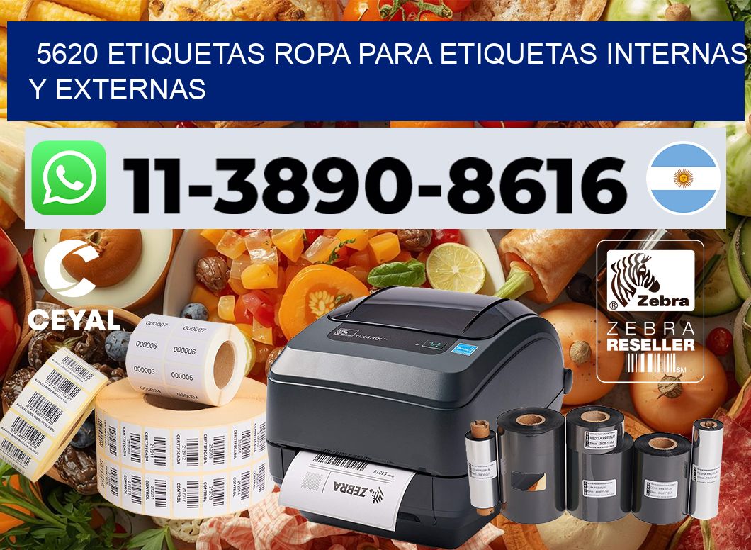 5620 Etiquetas ropa para etiquetas internas y externas