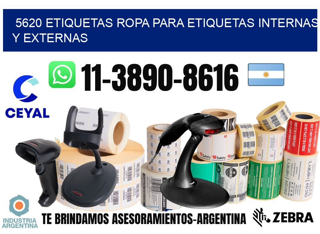 5620 Etiquetas ropa para etiquetas internas y externas