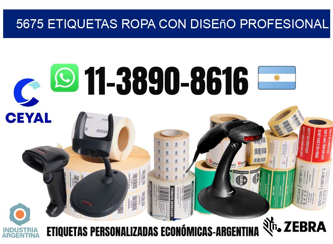 5675 Etiquetas ropa con diseño profesional