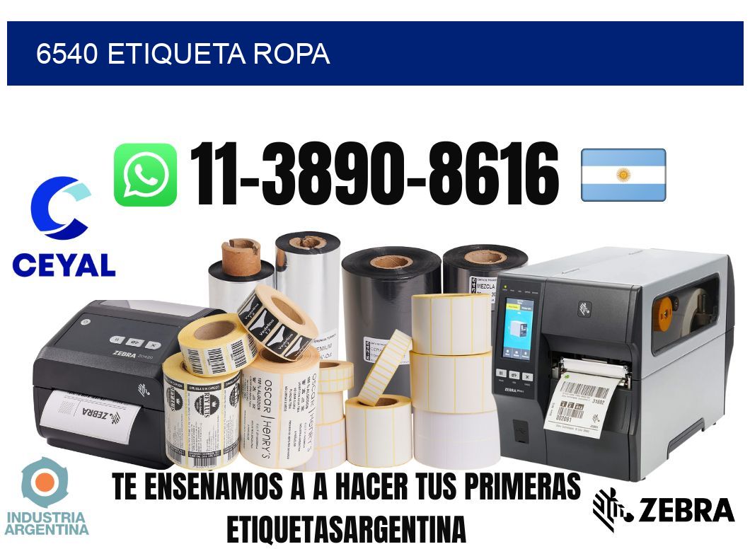 6540 etiqueta ropa
