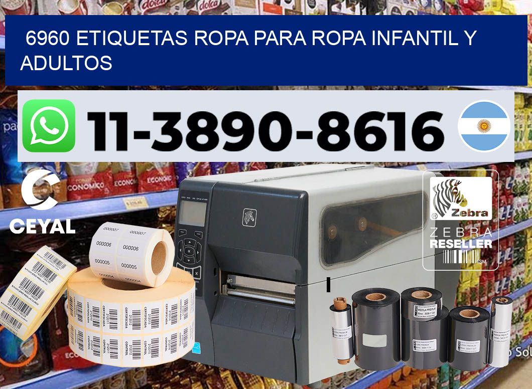 6960 Etiquetas ropa para ropa infantil y adultos