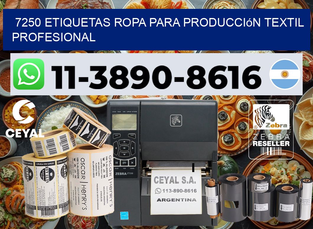 7250 Etiquetas ropa para producción textil profesional