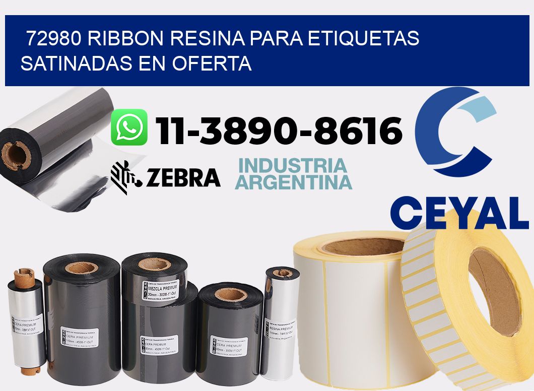 72980 ribbon resina para etiquetas satinadas en oferta