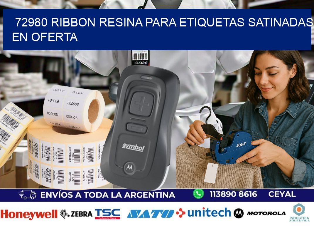 72980 ribbon resina para etiquetas satinadas en oferta