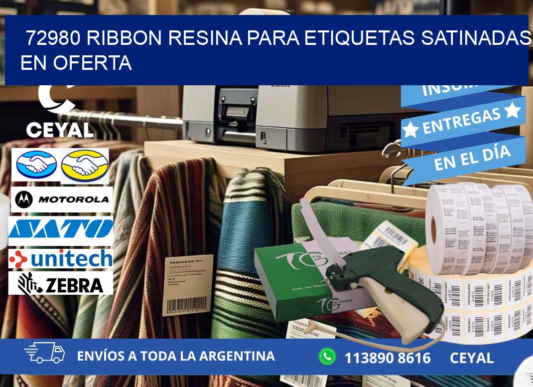 72980 ribbon resina para etiquetas satinadas en oferta