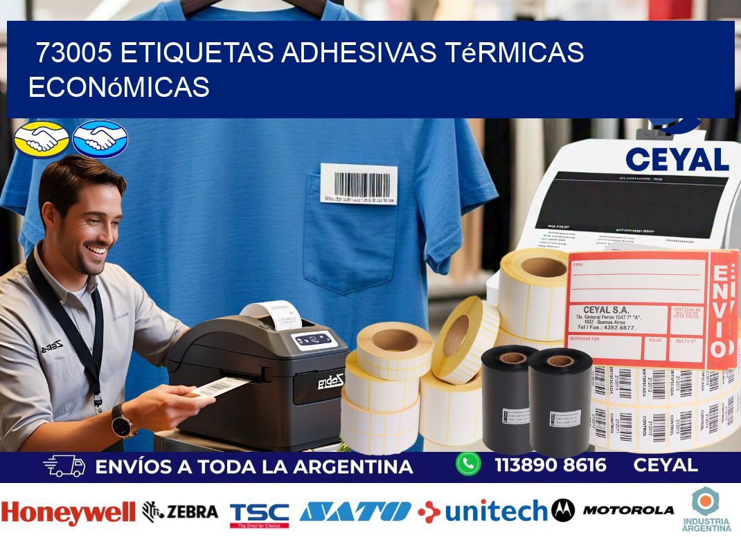 73005 etiquetas adhesivas térmicas económicas