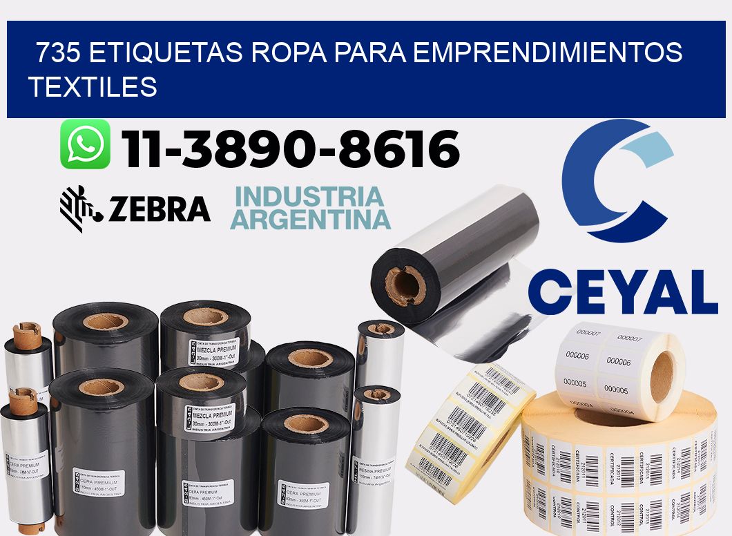 735 Etiquetas ropa para emprendimientos textiles