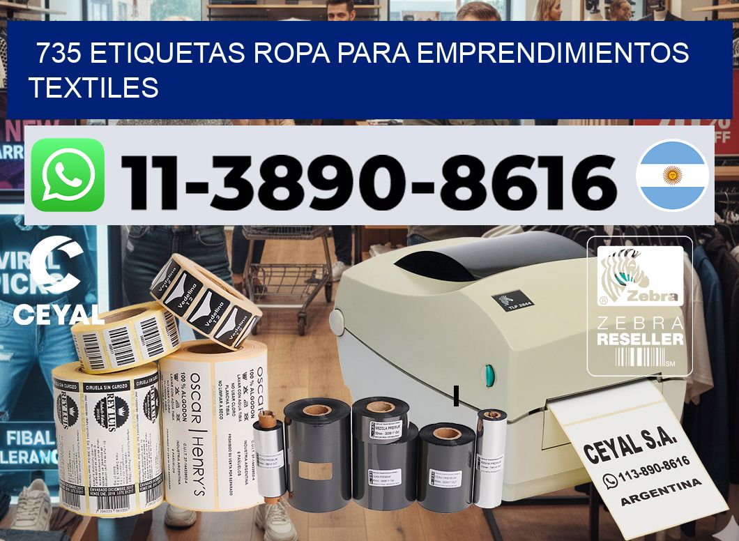 735 Etiquetas ropa para emprendimientos textiles