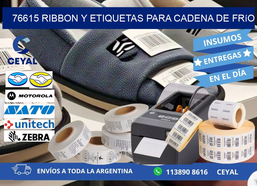 76615 ribbon y etiquetas para cadena de frío