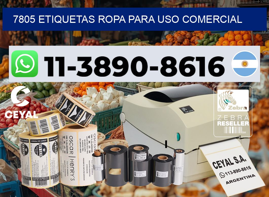 7805 Etiquetas ropa para uso comercial