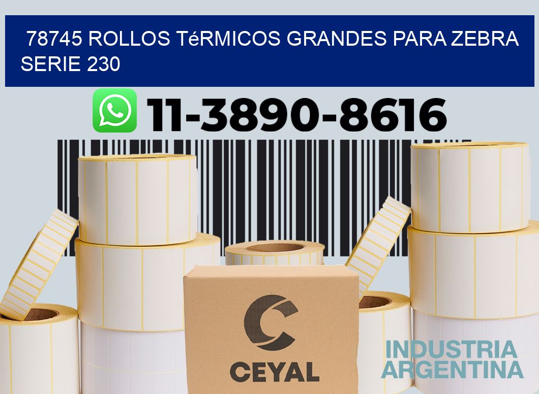 78745 rollos térmicos grandes para zebra serie 230