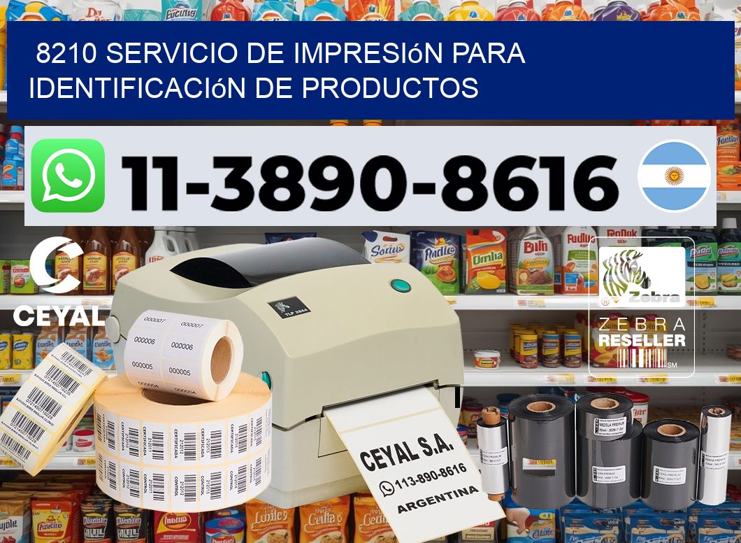 8210 Servicio de impresión para identificación de productos