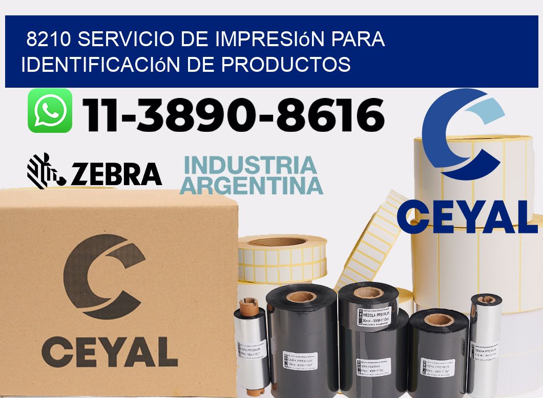 8210 Servicio de impresión para identificación de productos