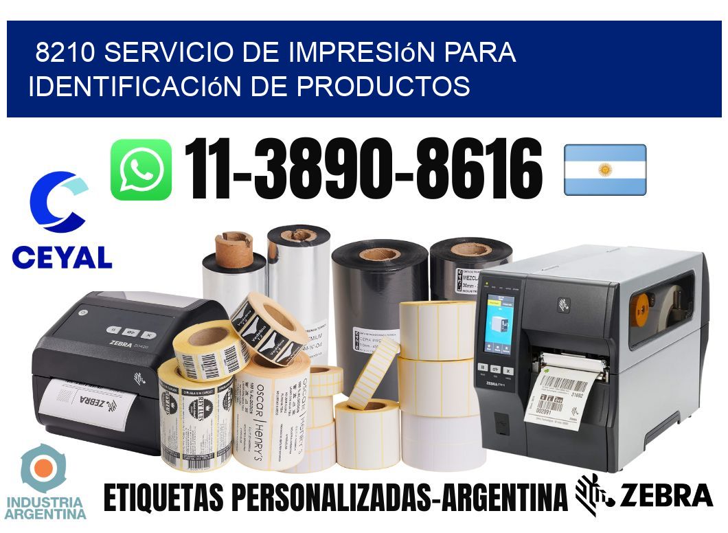 8210 Servicio de impresión para identificación de productos
